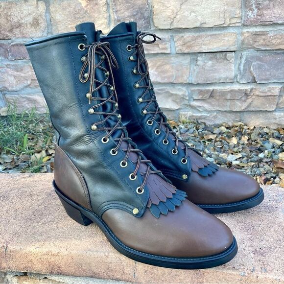 Texas Lace-Up Kiltie Boot - Picture 1 of 8